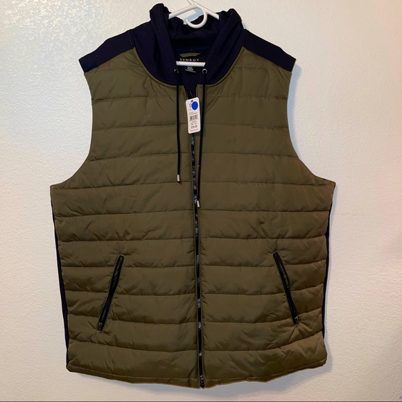 Dxl Big And Tall 2xlt Olive Puffer Vest 